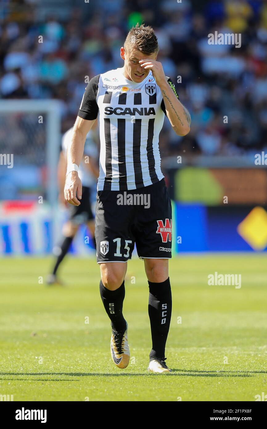 Pierrick CAPELLE (SCO Angers) during the French championship L1 football match between SCO Angers and Bordeaux on August 6th, 2017 at Raymond-Kopa stadium, France - PHOTO Stéphane Allaman / DPPI Stock Photo