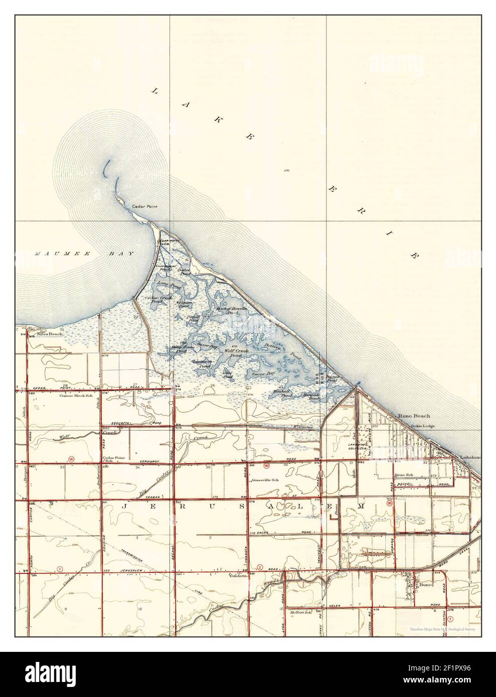 Reno Beach, Ohio, map 1938, 131680, United States of America by