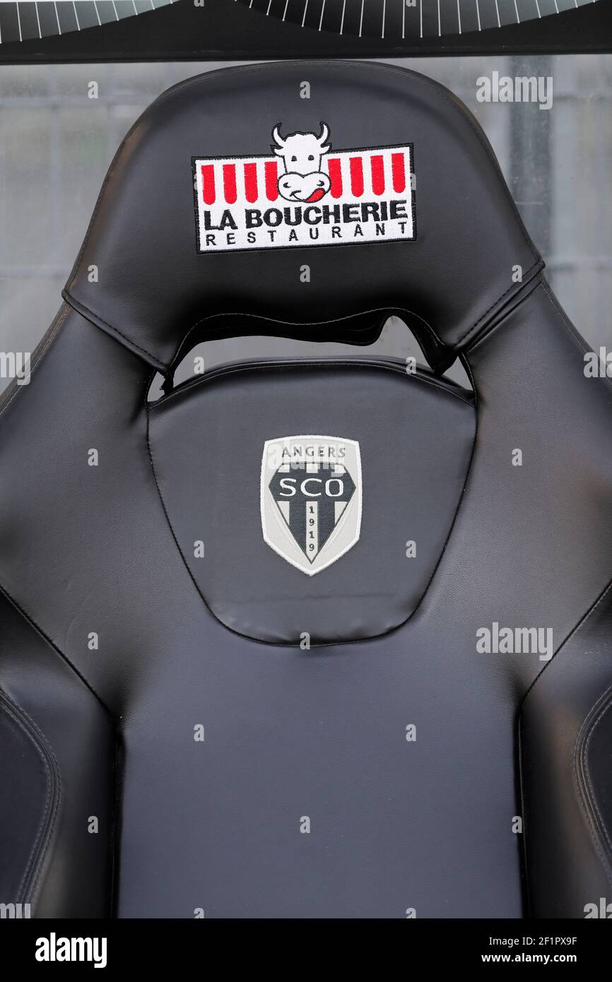 Armchair of SCO Angers illustration during the French championship L1 football match between SCO Angers and Bordeaux on August 6th, 2017 at Raymond-Kopa stadium, France - PHOTO Stéphane Allaman / DPPI Stock Photo
