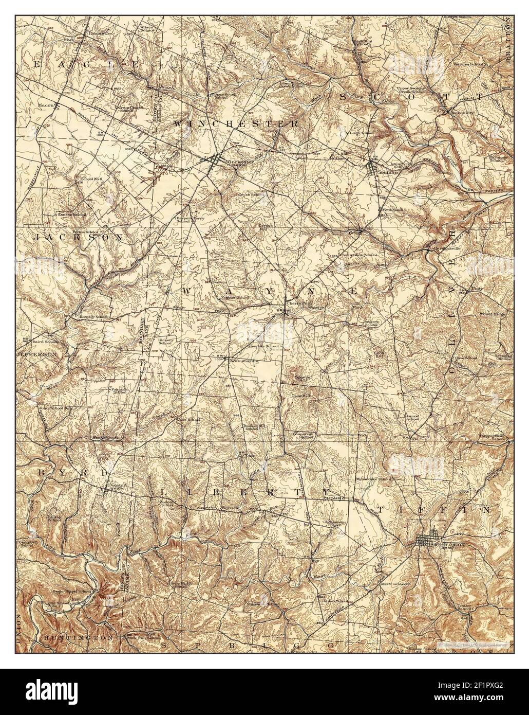 Map of seaman ohio Cut Out Stock Images & Pictures Alamy