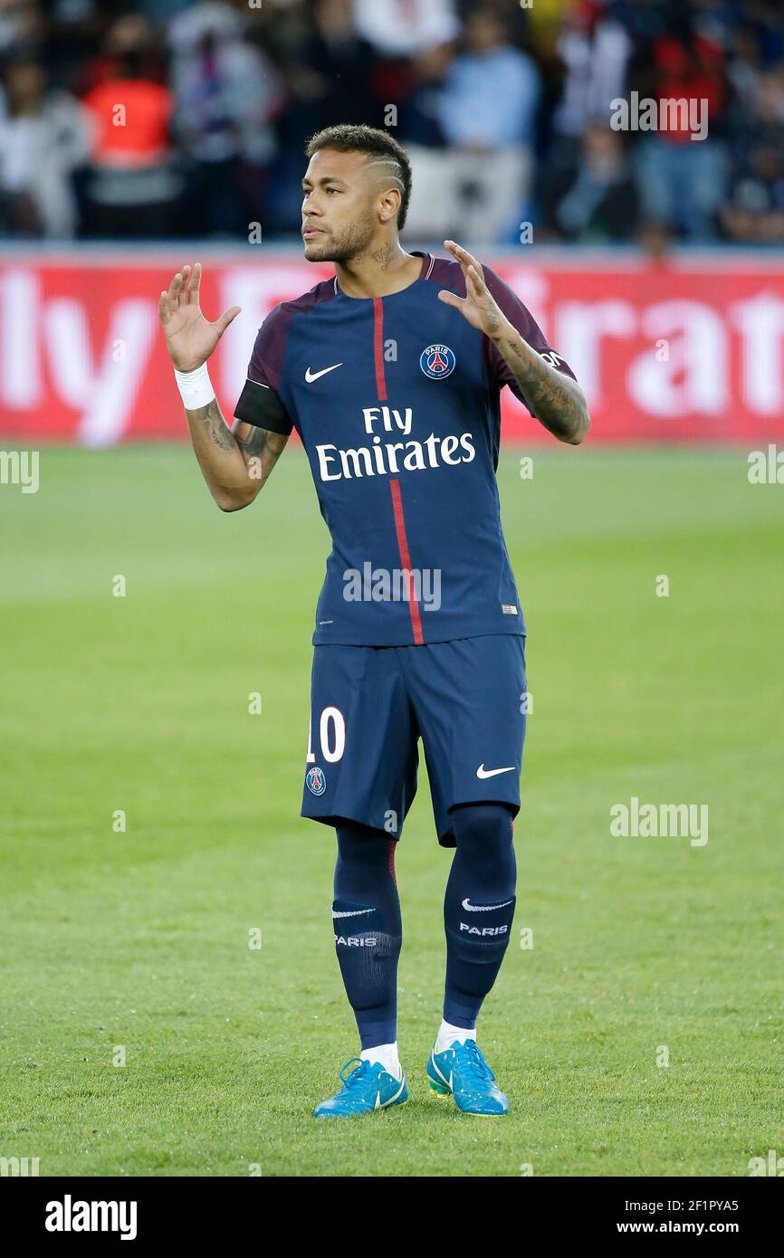 Neymar da Silva Santos Junior - Neymar Jr (PSG) during the French  championship L1 football match between Paris Saint-Germain (PSG) and Toulouse  Football Club, on August 20, 2017, at Parc des Princes,