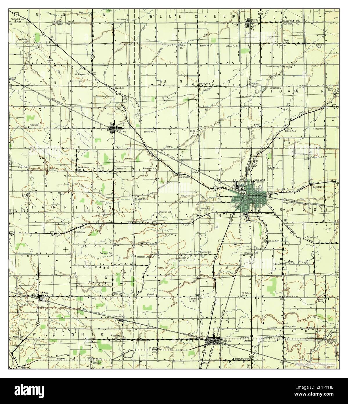 Van wert ohio map hires stock photography and images Alamy