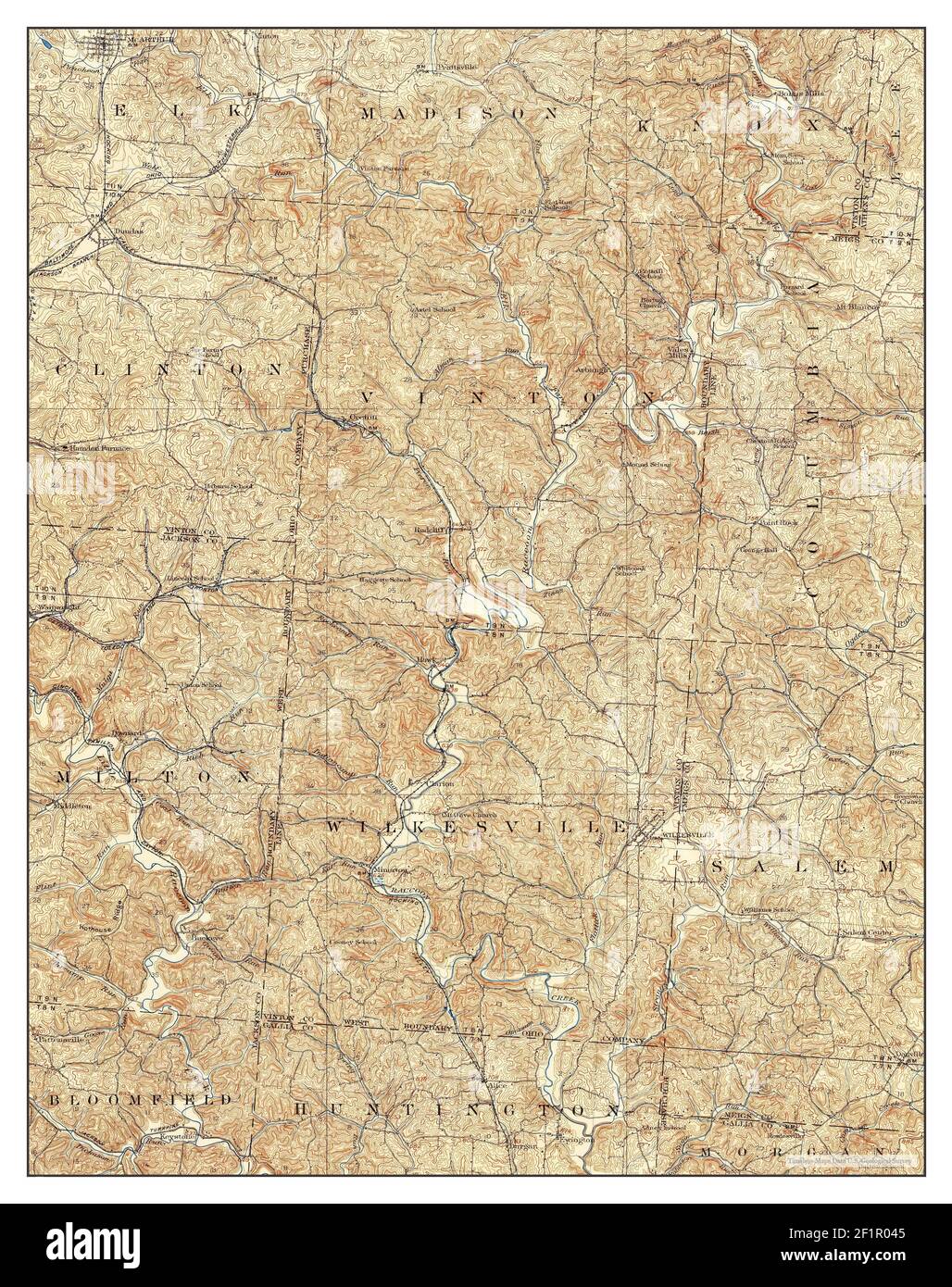 Map of wilkesville hires stock photography and images Alamy