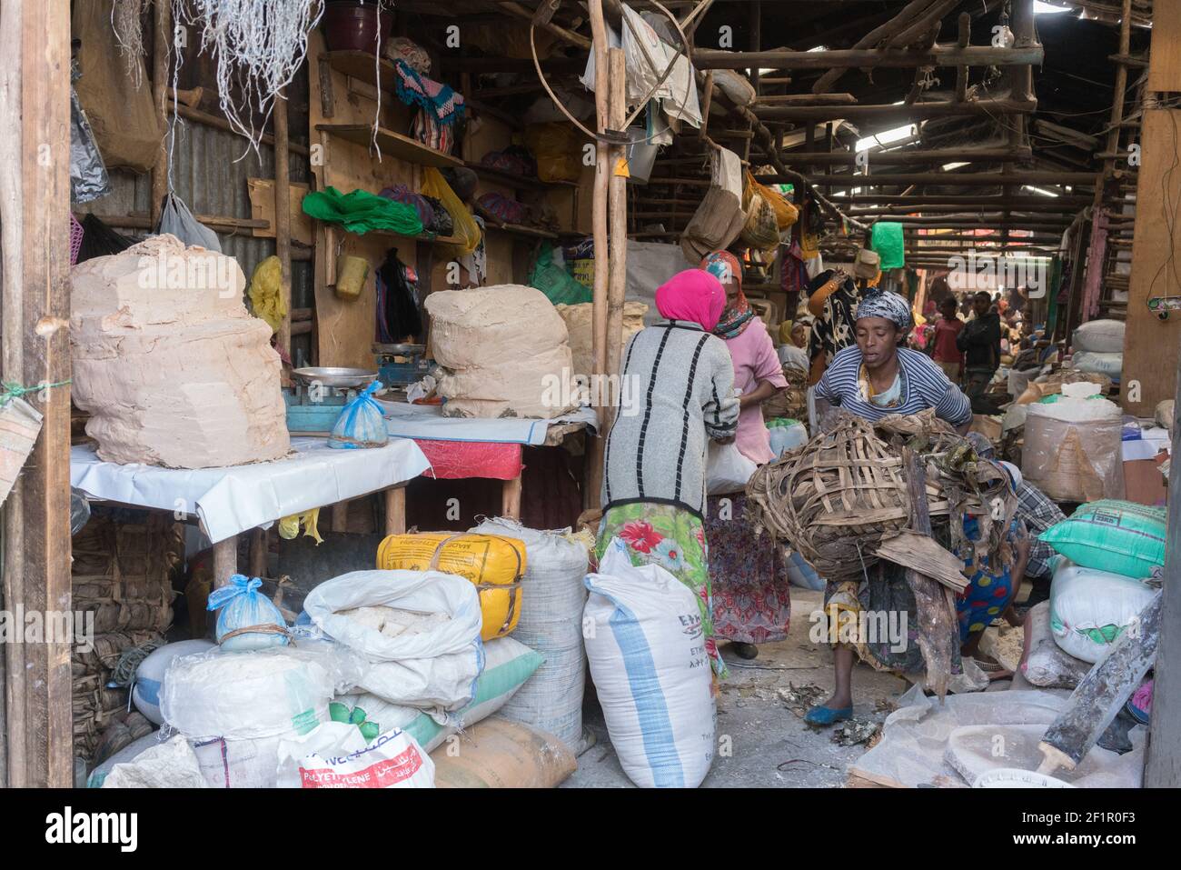 Ethiopia, Addis Ababa Lard for sale at Addis Merkato, the largest