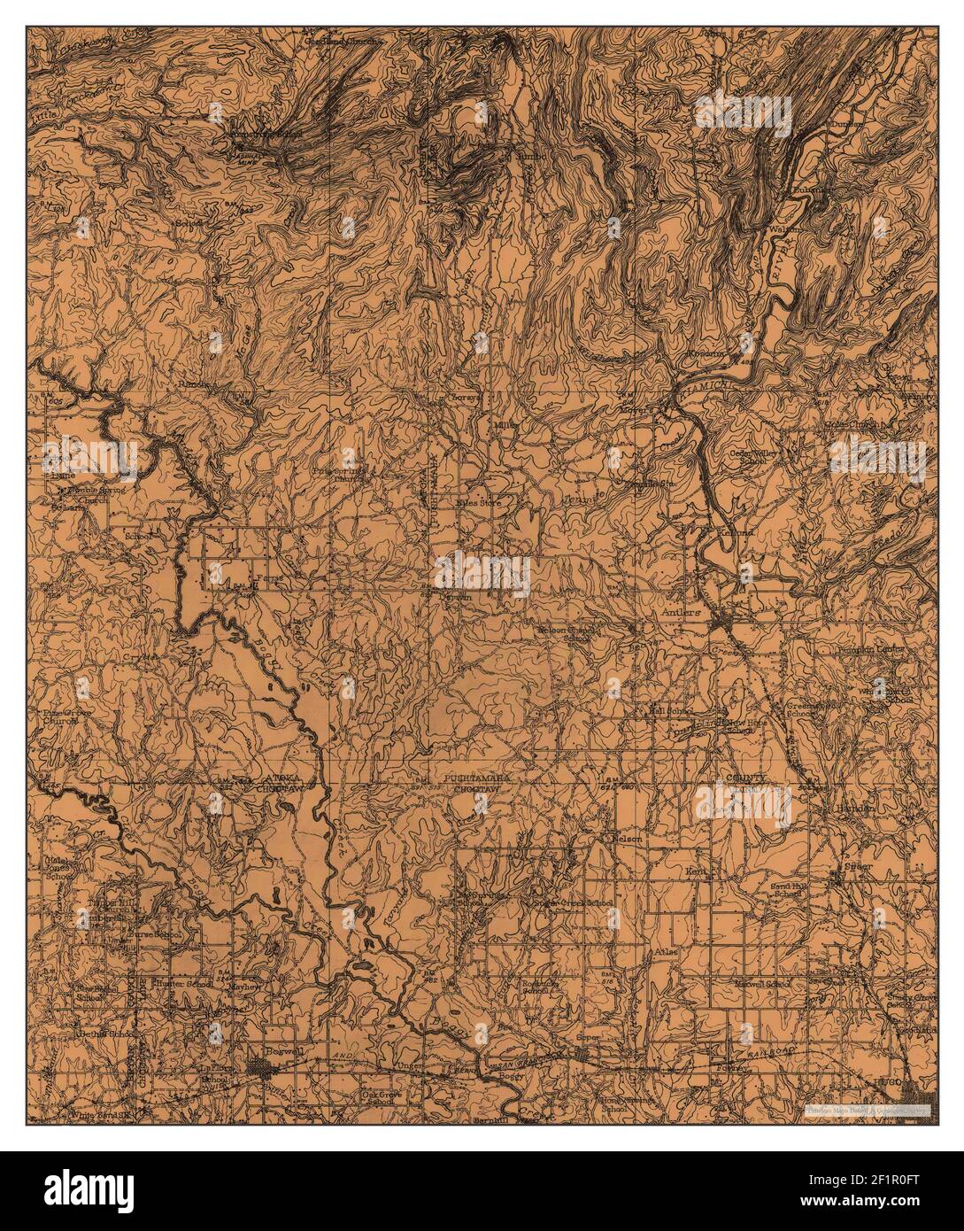 Antlers, Oklahoma, map 1925, 1125000, United States of America by