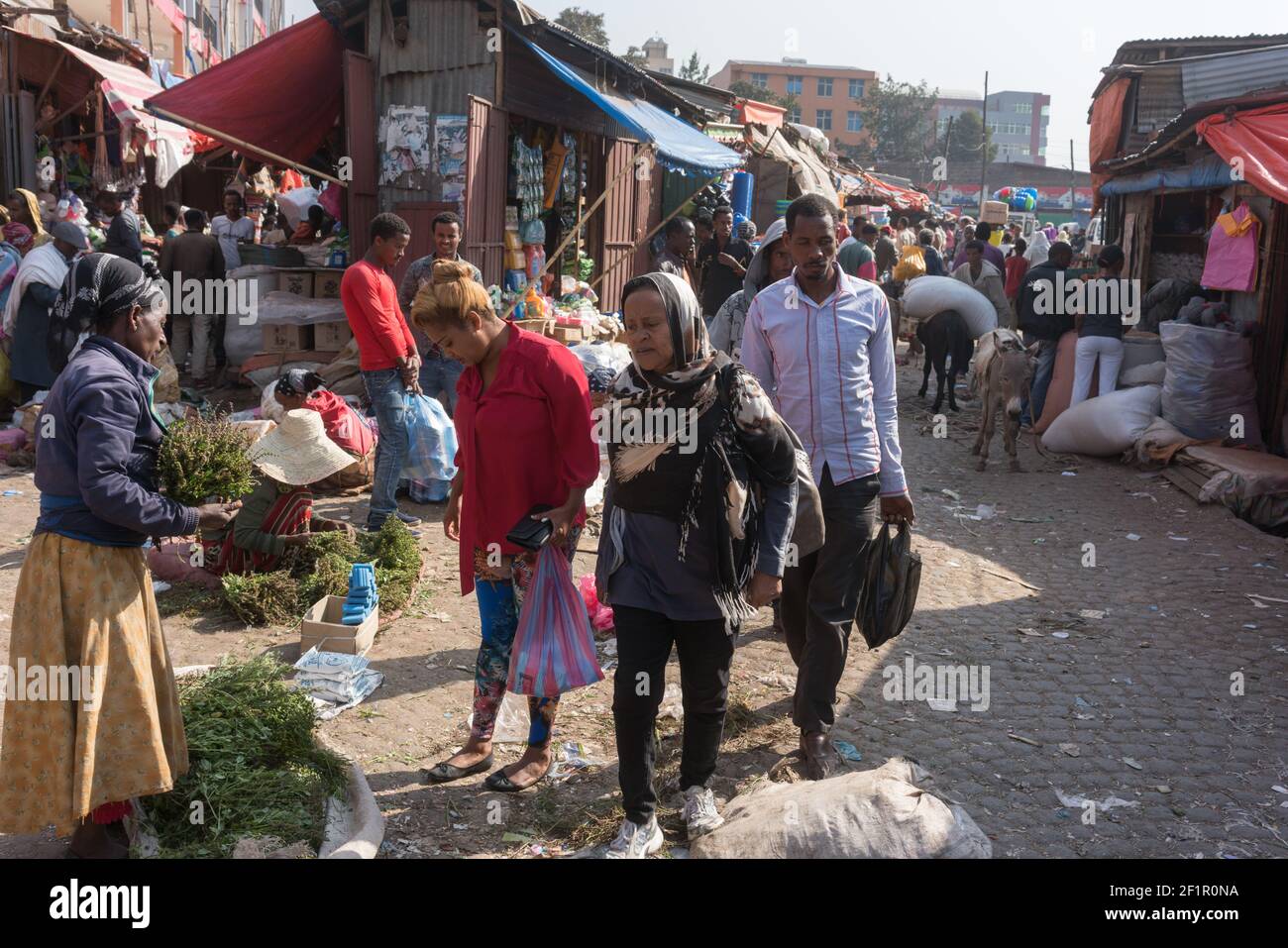 Ethiopia, Addis Ababa Addis Merkato is the largest open air market in