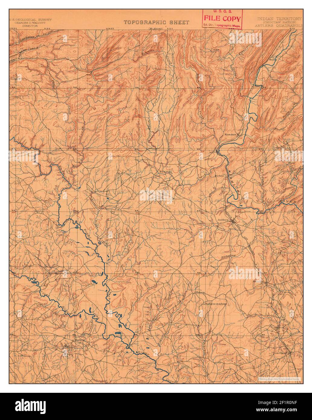 Map of antlers oklahoma Cut Out Stock Images & Pictures Alamy