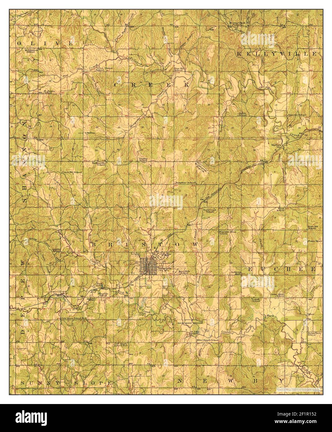 Bristow, Oklahoma, map 1916, 162500, United States of America by