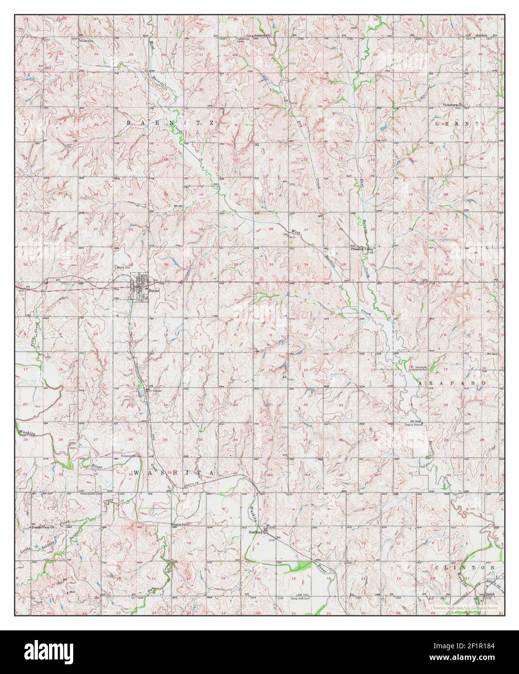 Butler oklahoma map hires stock photography and images Alamy