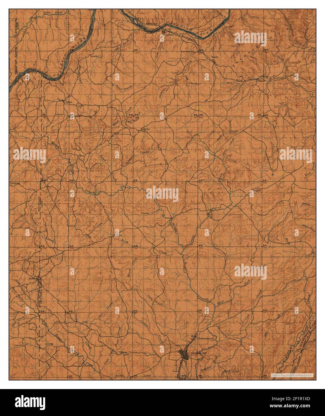 Coalgate oklahoma map hires stock photography and images Alamy