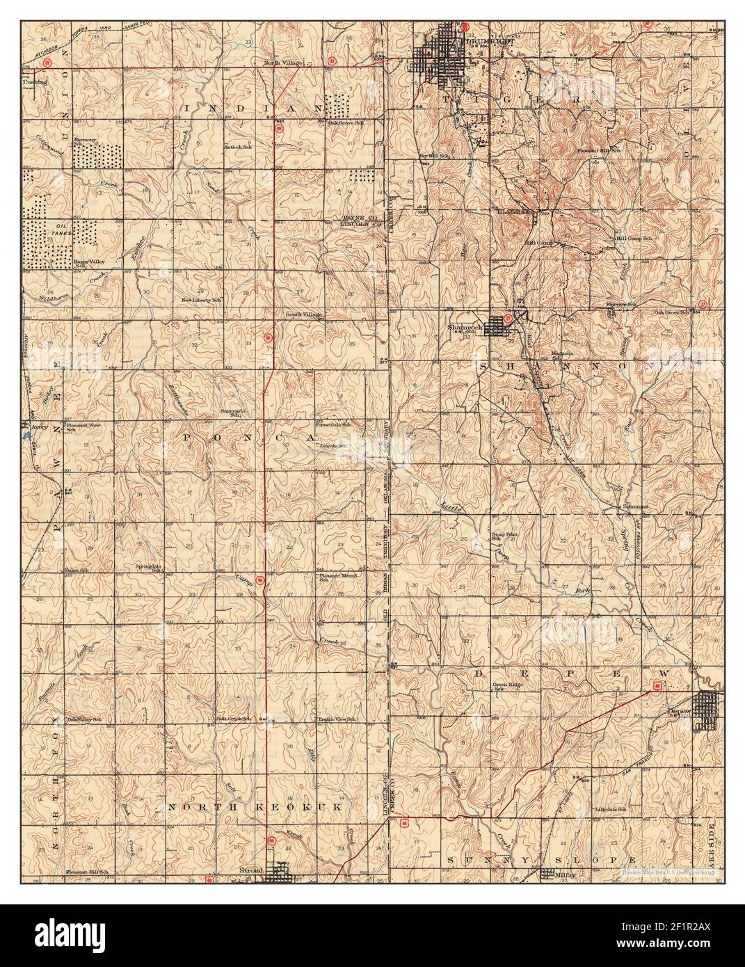 Drumright, Oklahoma, map 1931, 162500, United States of America by