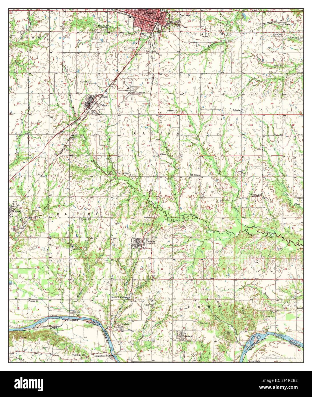 Durant, Oklahoma, map 1958, 1:62500, United States of America by 