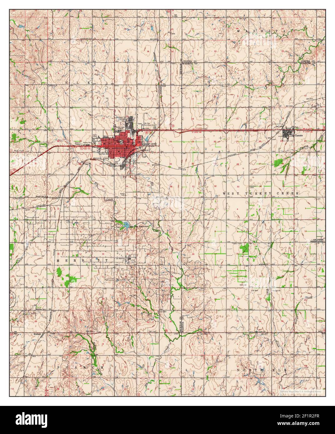 Map of elk oklahoma hires stock photography and images Alamy