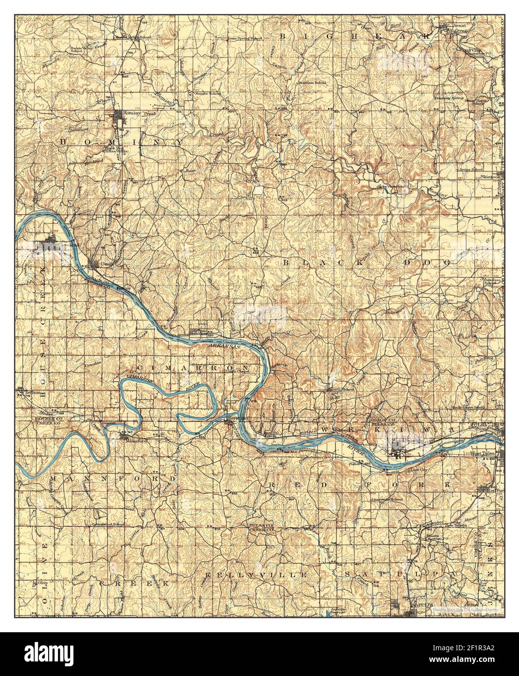 Map of hominy oklahoma Cut Out Stock Images & Pictures Alamy