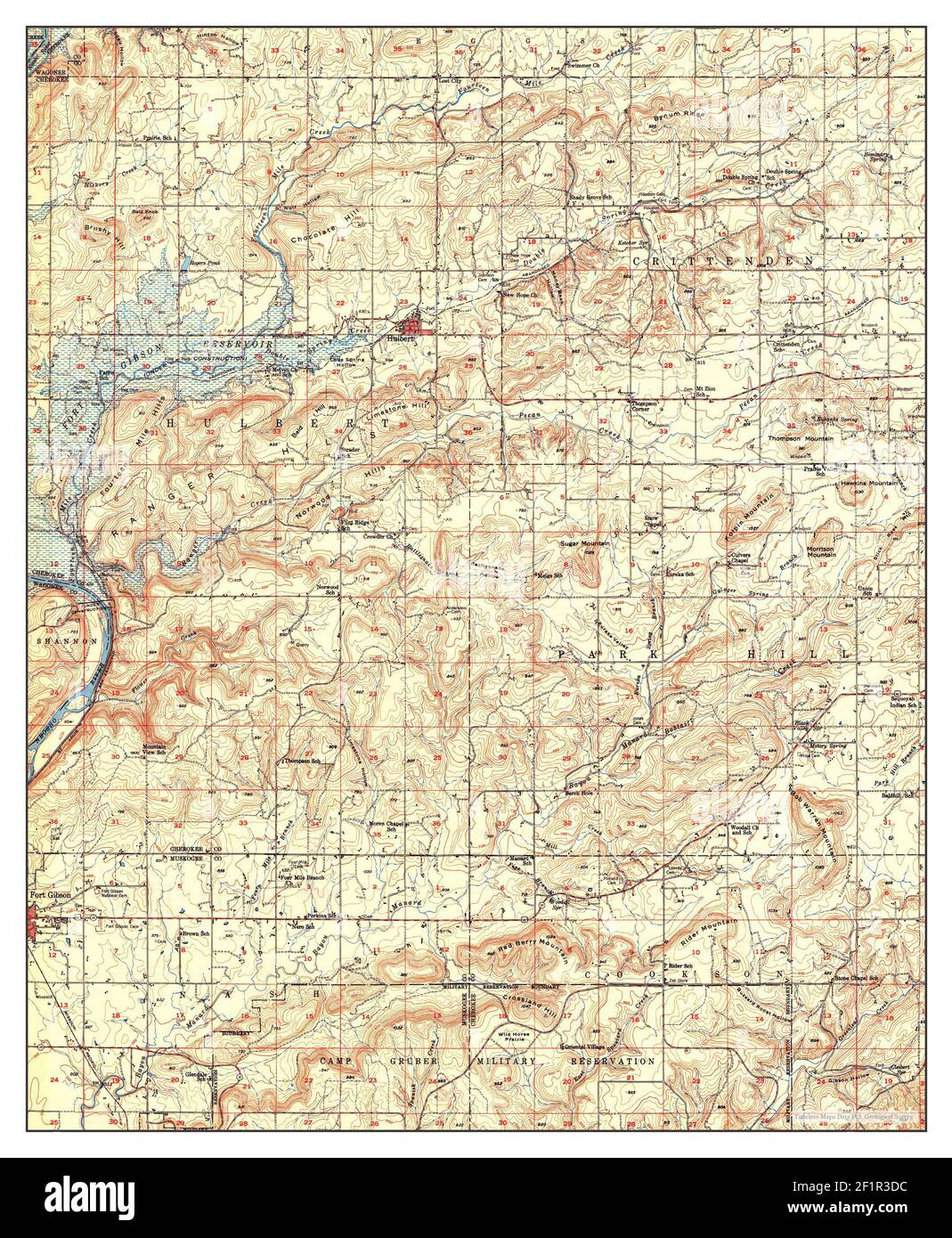 Map of hulbert hires stock photography and images Alamy