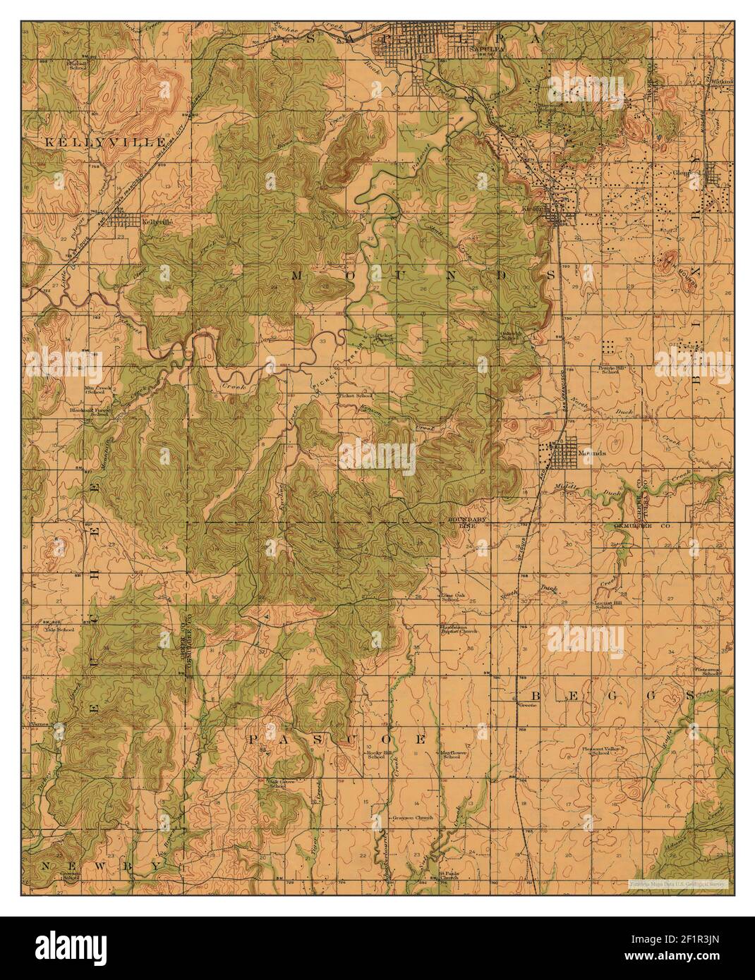 Kiefer, Oklahoma, map 1916, 162500, United States of America by