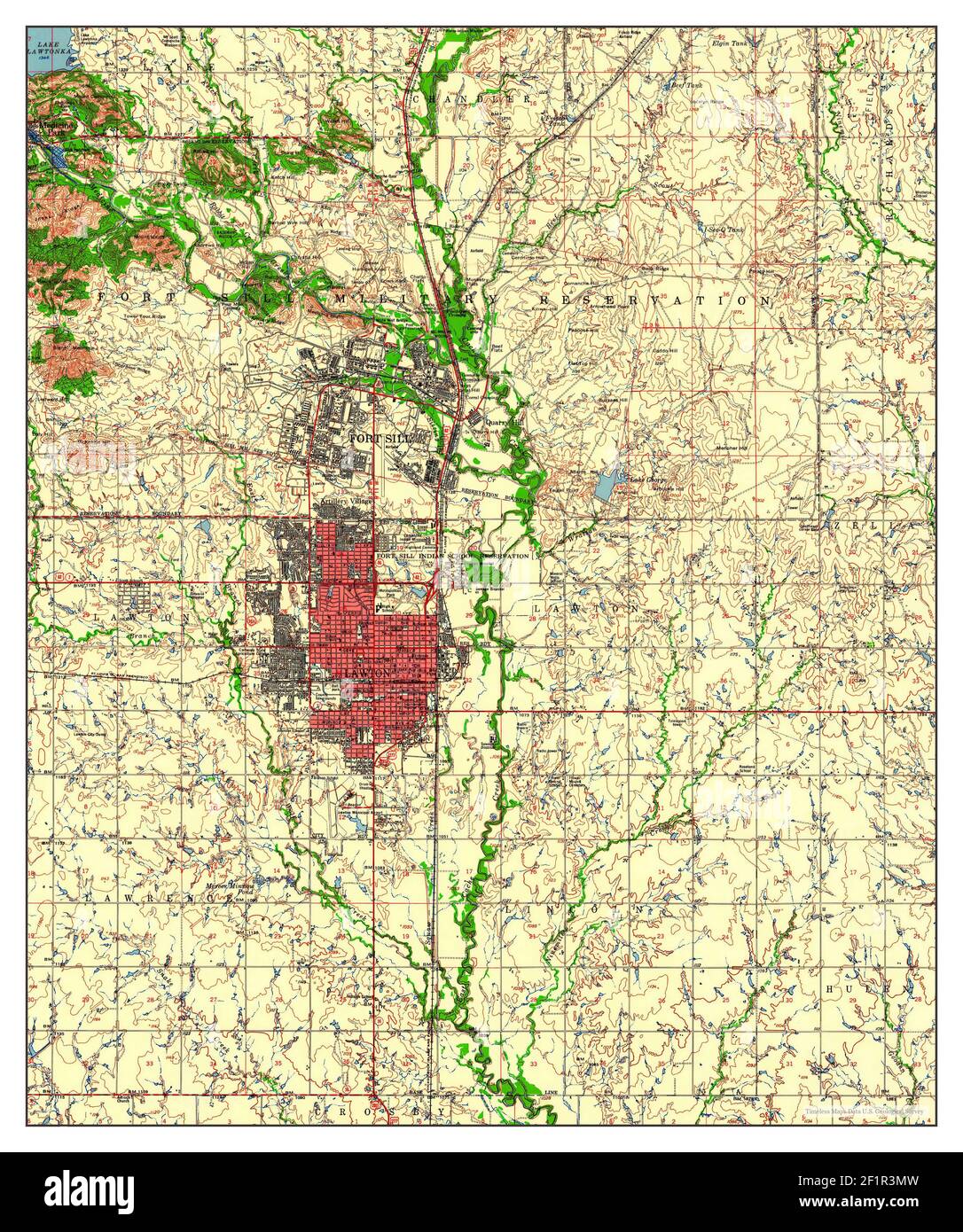 Map of lawton hi-res stock photography and images - Alamy