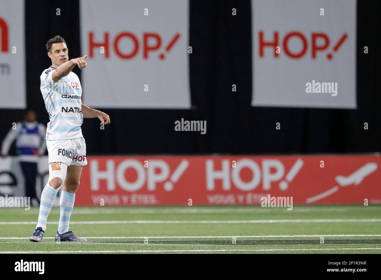 Daniel William Carter - Dan Carter (Racing 92) reacted during the French Championship Top 14 Rugby Union match between Racing 92 and La Rochelle on february 18, 2018 at U Arena in Nanterre, France - Photo Stephane Allaman / DPPI Stock Photo
