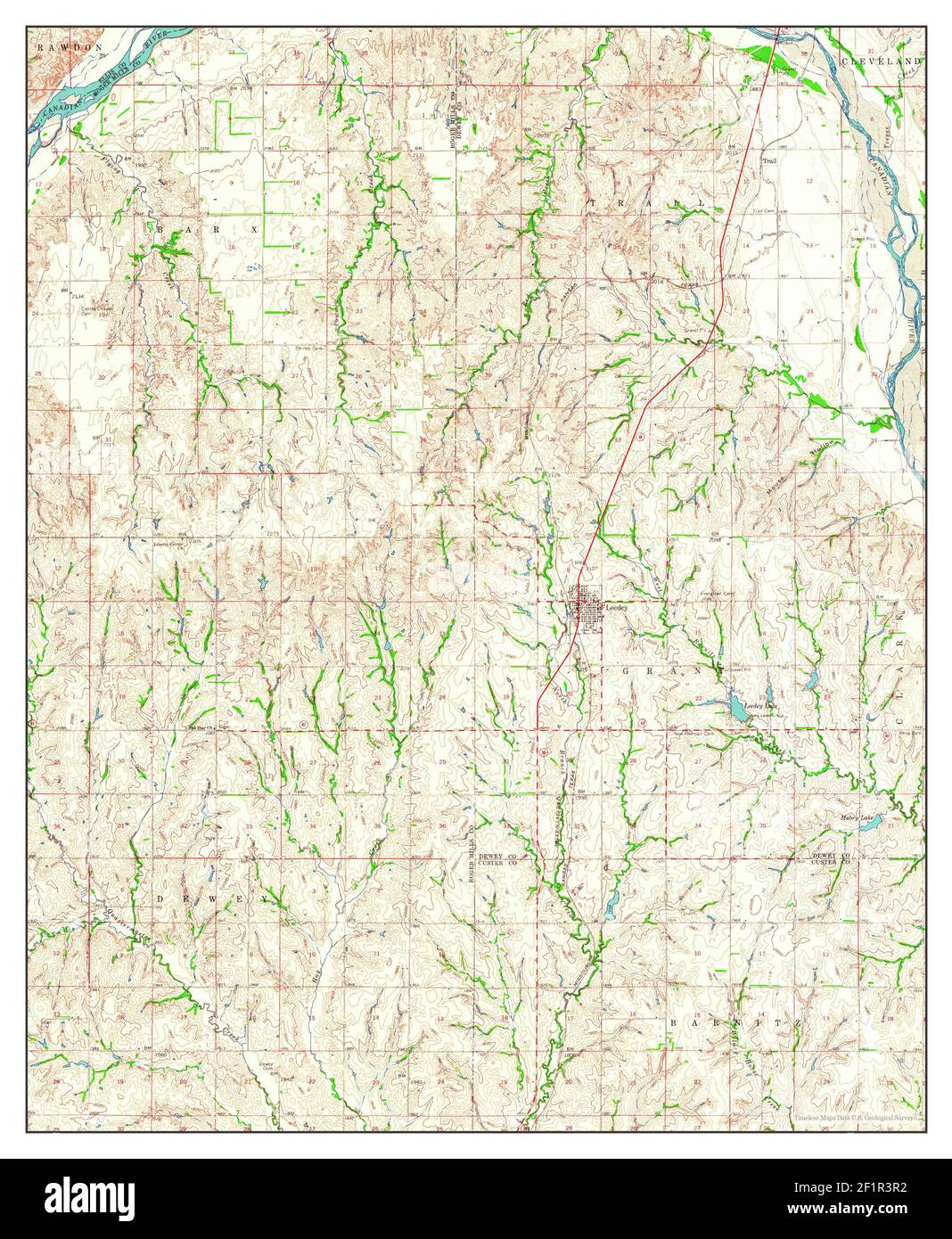 Map of leedey oklahoma hires stock photography and images Alamy