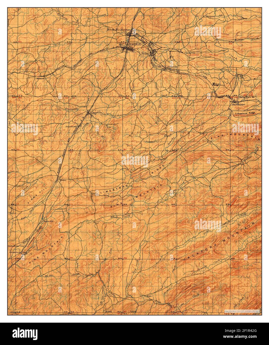 Map of mcalester oklahoma Cut Out Stock Images & Pictures Alamy