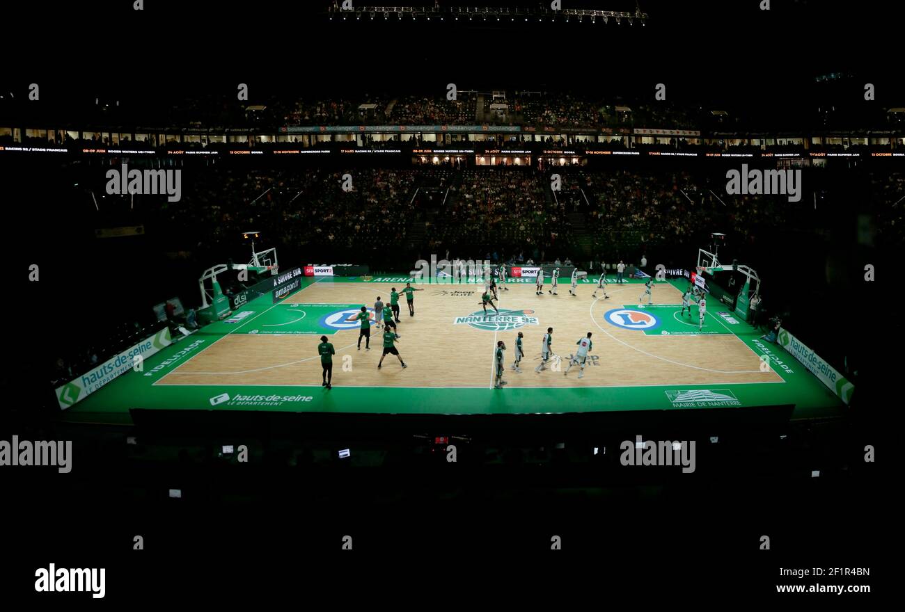 Wild view of the playground and stands for spectators during the French  Championship Pro A (Jeep Elite) Basketball match between Nanterre 92 v Asvel  on March 11, 2018 at U Arena stadium