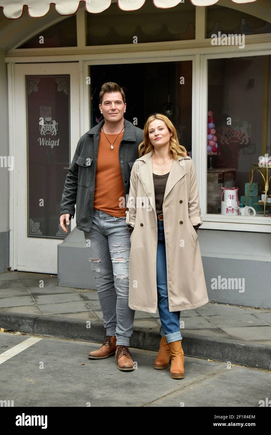 Cologne, Germany. 09th Mar, 2021. Actors Jan Ammann (in the role of Chris Weigel) and Nina Weisz Cologne, Germany. 09th Mar, 2021. Actors Jan Ammann (in the role of Chris Weigel) and Nina Weisz
