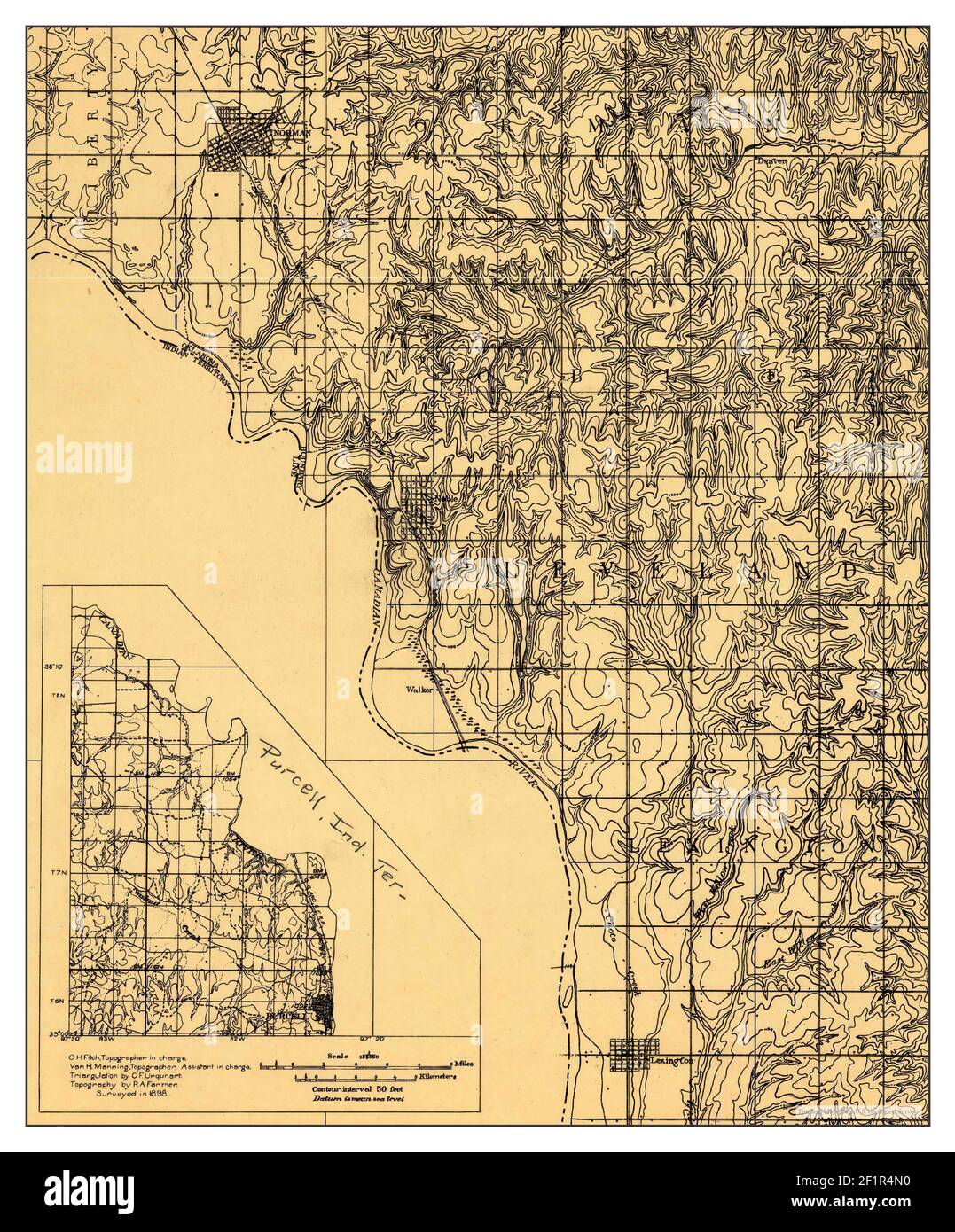 Map of norman oklahoma hi-res stock photography and images - Alamy
