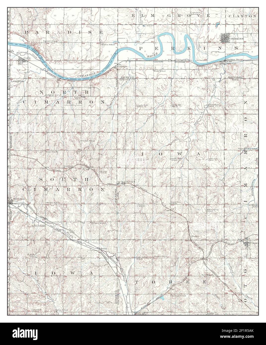 Map of perkins oklahoma hires stock photography and images Alamy