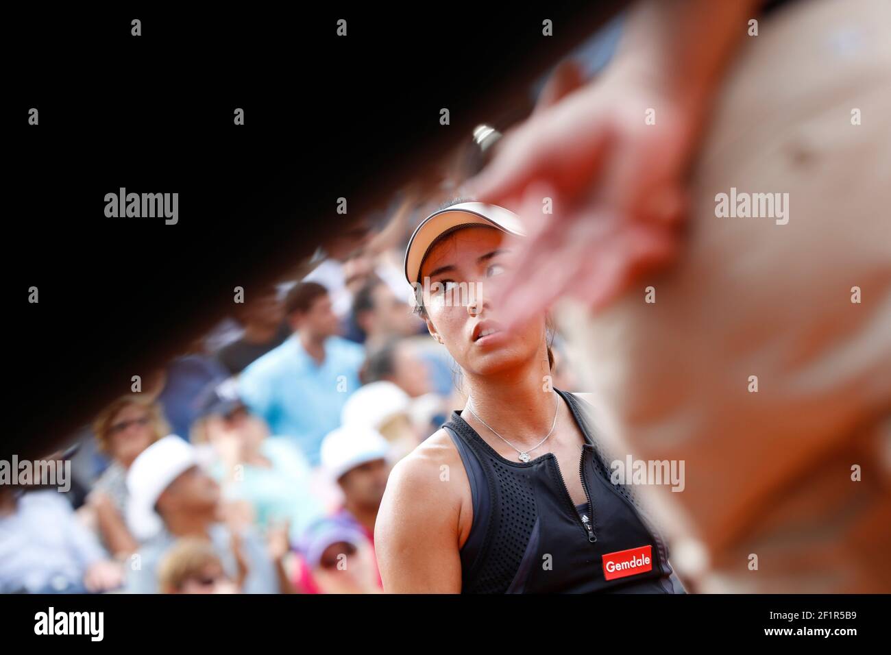 Wang Qiang (CHN) during the Roland Garros French Tennis Open 2018, day 1, on May 27, 2018, at the Roland Garros Stadium in Paris, France - Photo Stephane Allaman / DPPI Stock Photo
