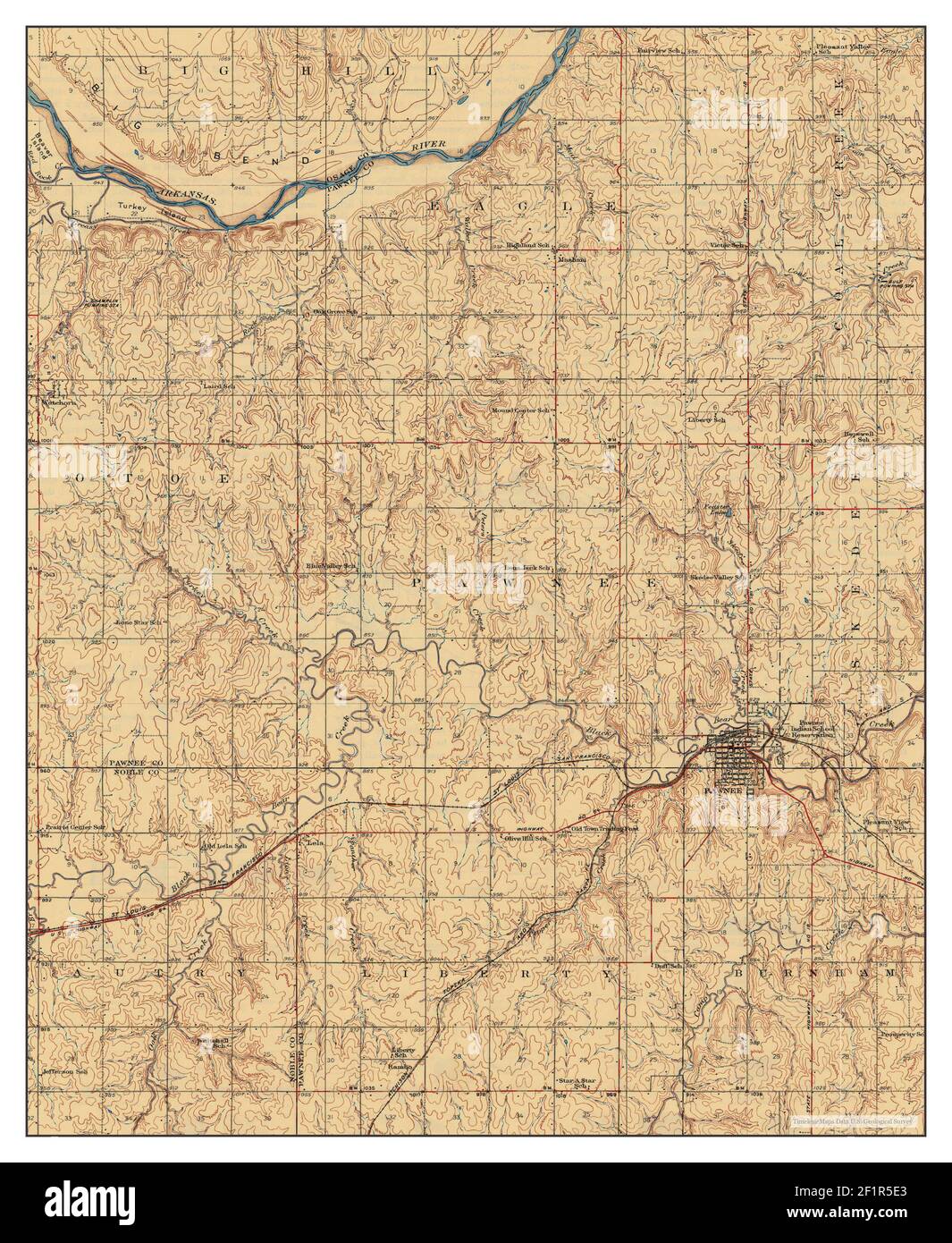 Map of pawnee oklahoma hires stock photography and images Alamy