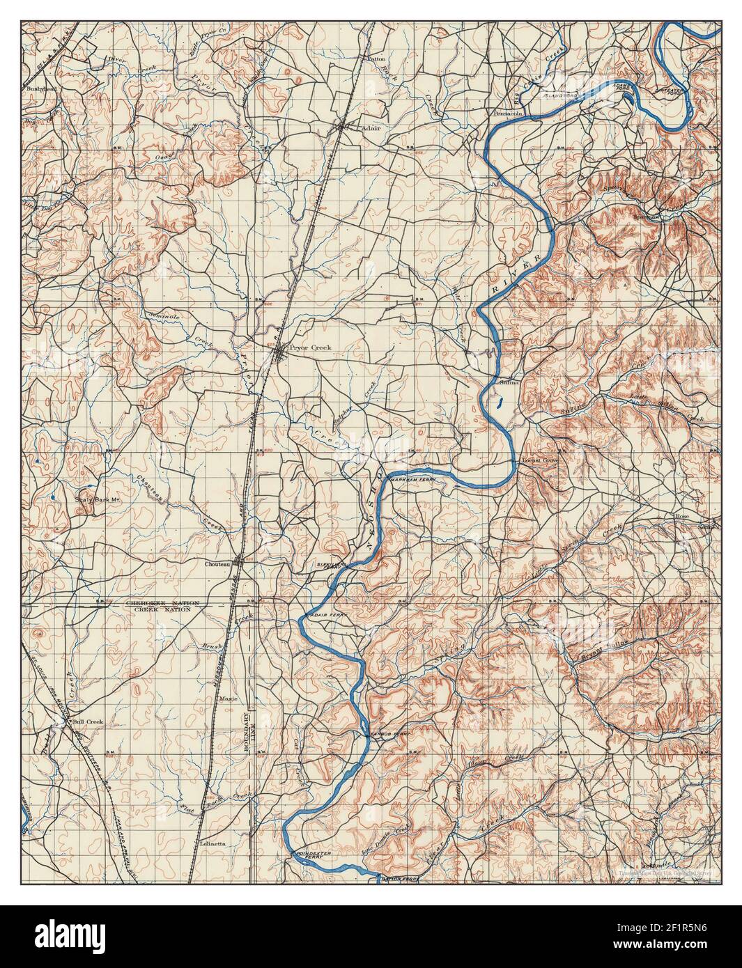 map-of-pryor-oklahoma-cut-out-stock-images-pictures-alamy