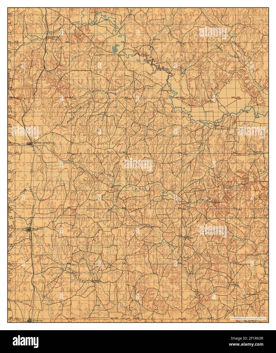 Rush Springs, Oklahoma, map 1902, 1125000, United States of America by