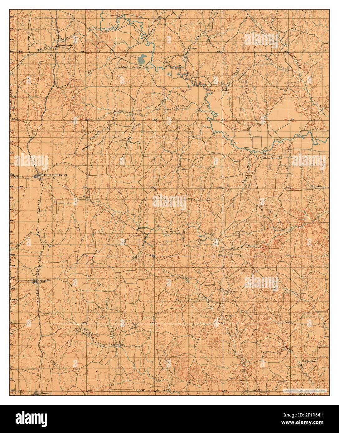 Map of rush springs oklahoma hires stock photography and images Alamy