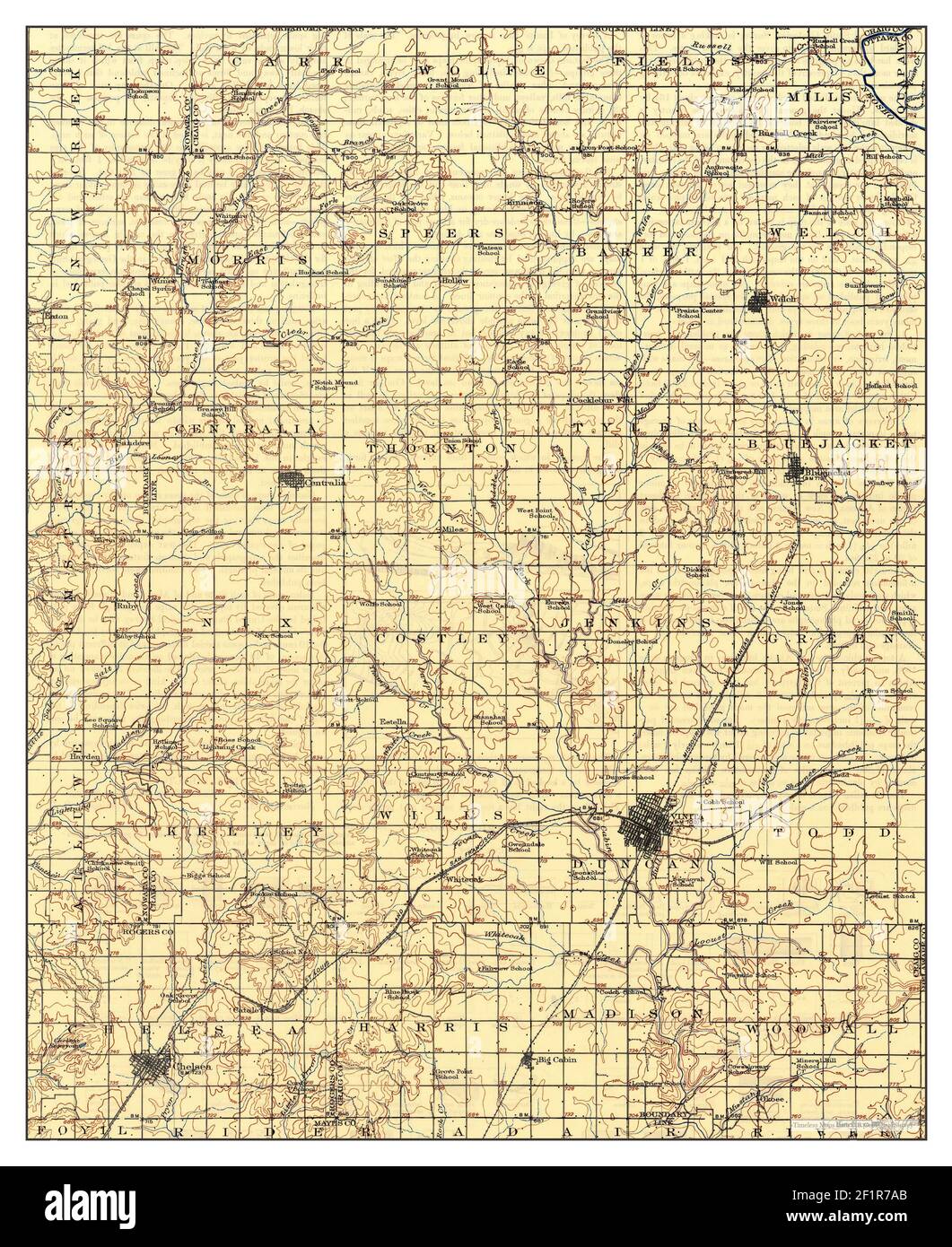 Vinita, Oklahoma, map 1913, 1125000, United States of America by Timeless Maps, data U.S