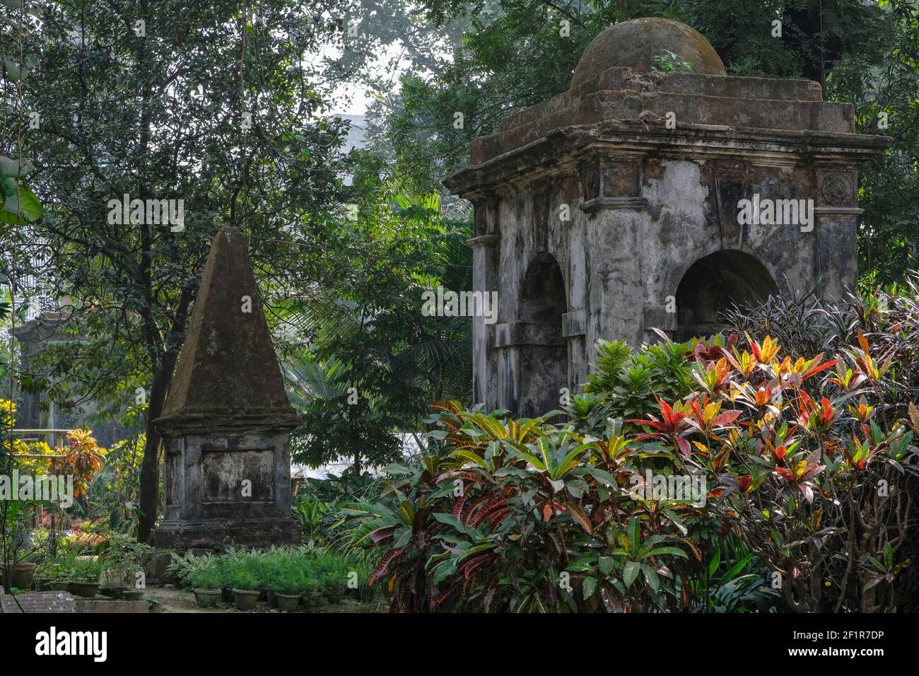 Kolkata, India - February 2021: Views of the South Park Street Cemetery in Kolkata on February 2, 2021 in West Bengal, India. Stock Photo