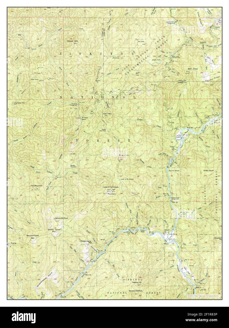 Agness oregon map Cut Out Stock Images & Pictures Alamy