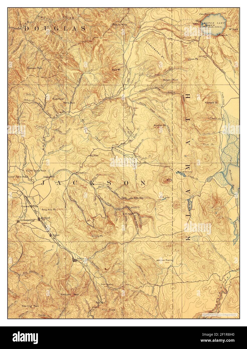 Map of ashland oregon hires stock photography and images Alamy