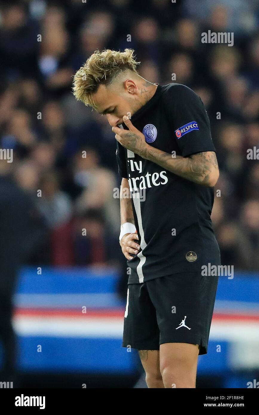 Neymar da Silva Santos Junior - Neymar Jr (PSG) reacts during the UEFA  Champions League, Group C football match between Paris Saint-Germain and  SSC Napoli on October 24, 2018 at Parc des