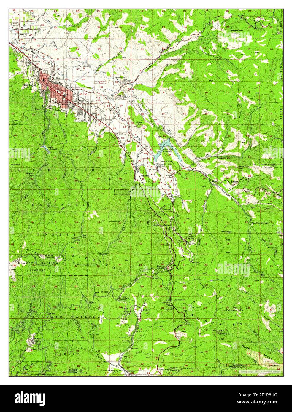Map of ashland oregon hires stock photography and images Alamy