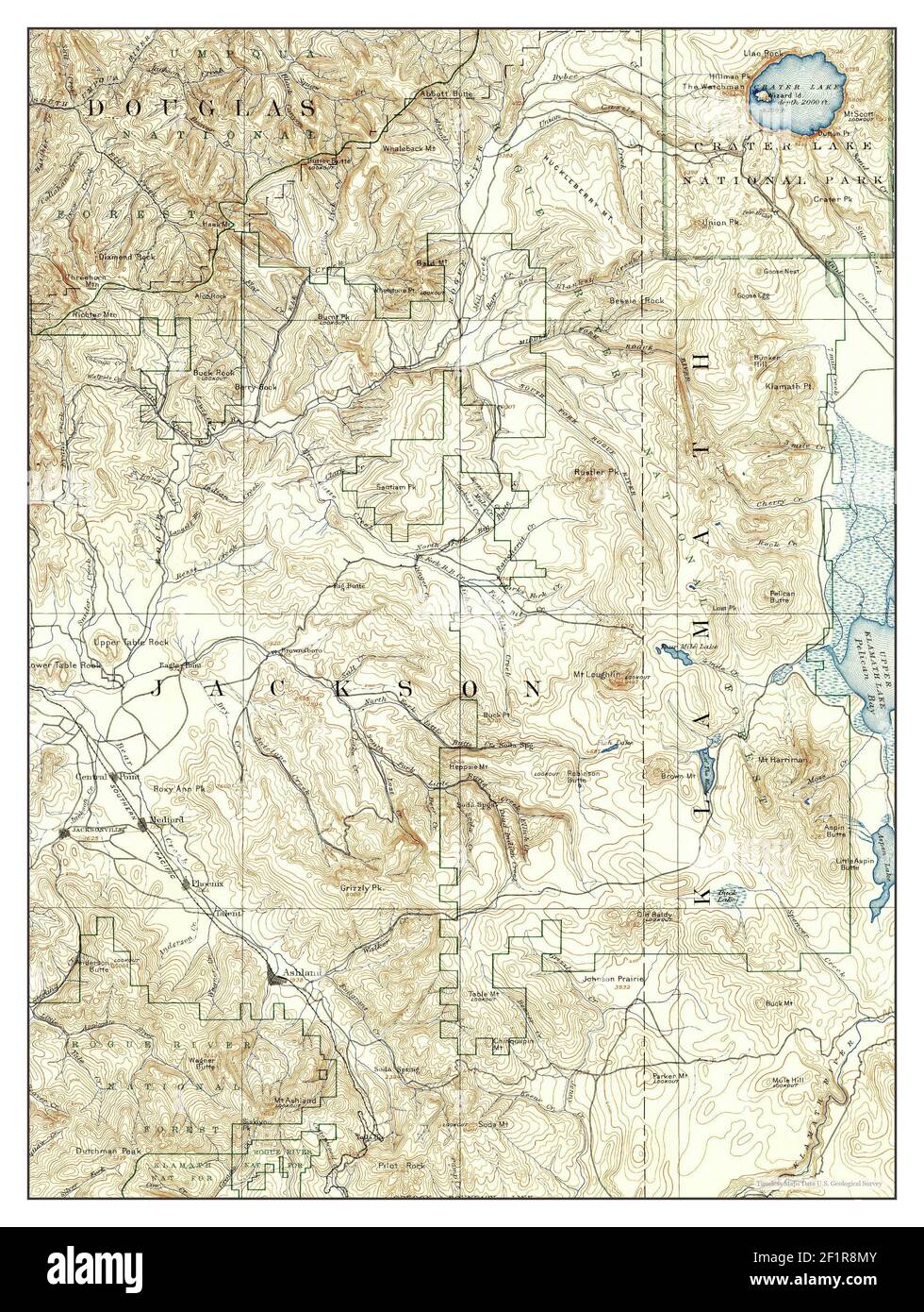 Map Of Ashland Oregon Ashland, Oregon, Map 1897, 1:250000, United States Of America By Timeless  Maps, Data U.s. Geological Survey Stock Photo - Alamy