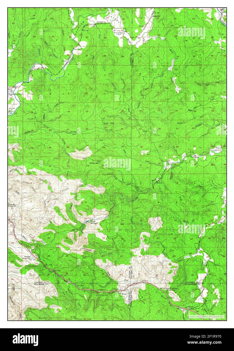 Birkenfeld, Oregon, map 1955, 162500, United States of America by