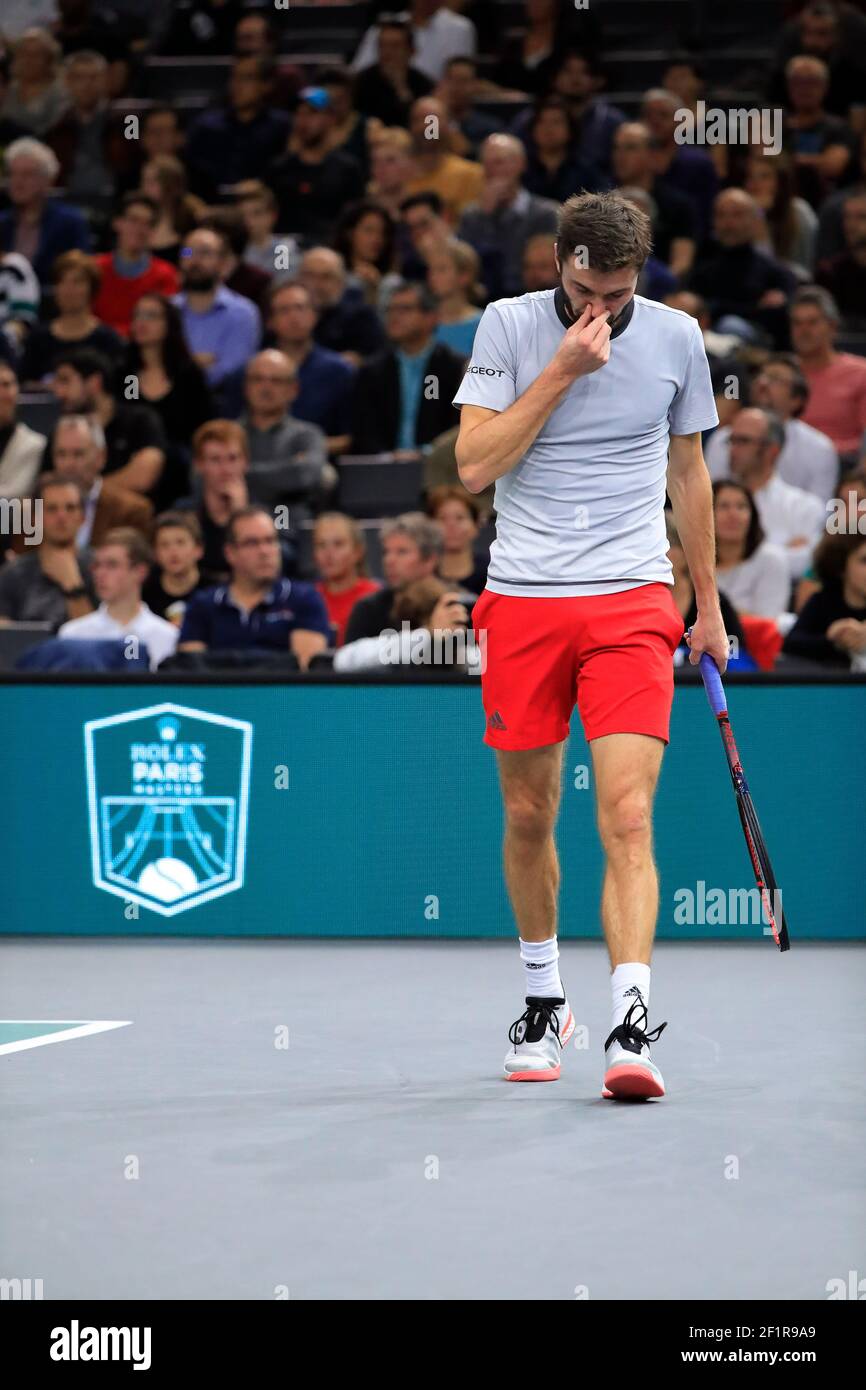 Gilles SIMON (FRA) during the Rolex Paris Masters Paris 2018 Tennis match  on October 31th, 2018 at AccorHotels Arena (Bercy) in Paris, France - Photo  Stephane Allaman / DPPI Stock Photo - Alamy