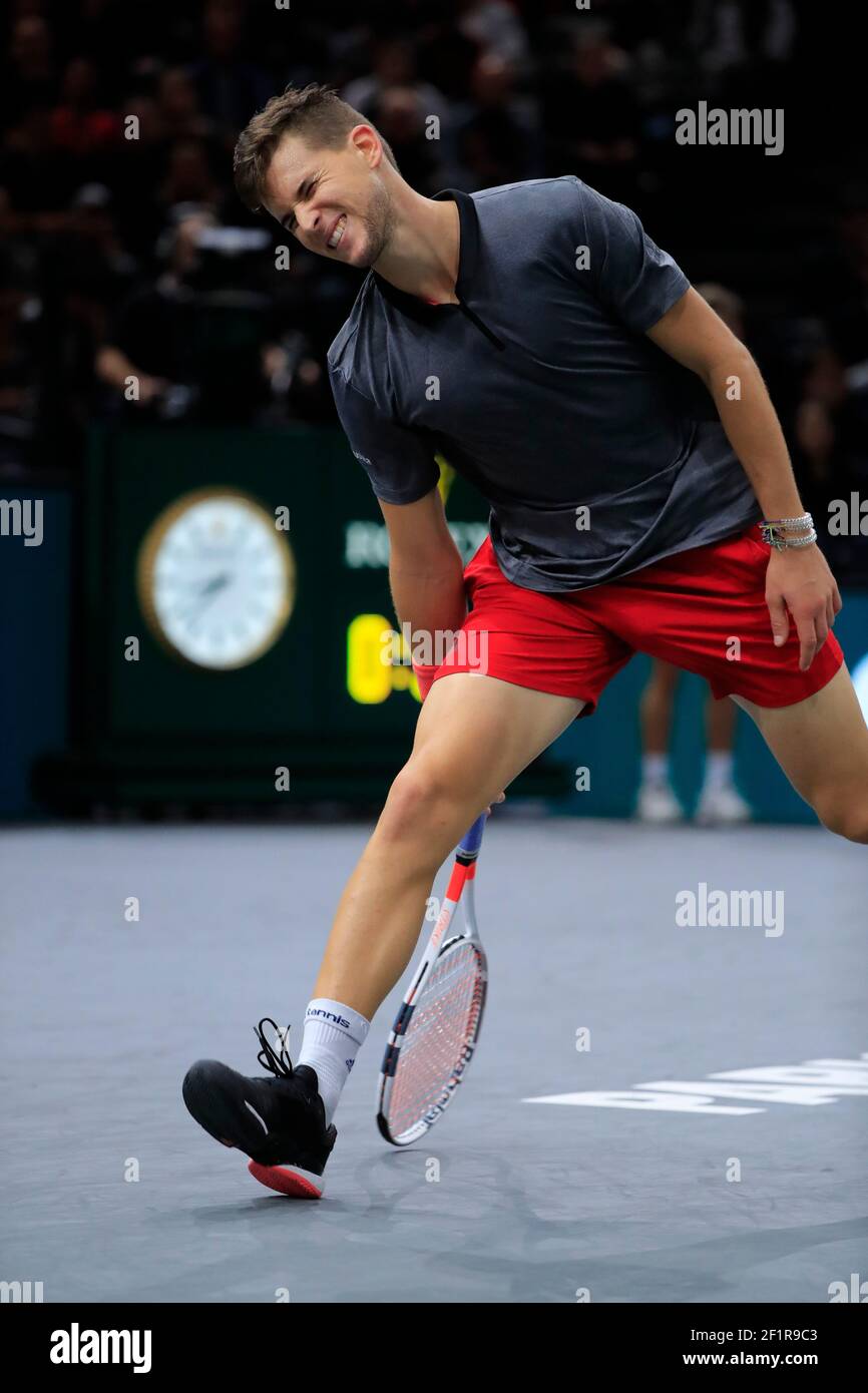 Dominic THIEM (AUT) during the Rolex Paris Masters Paris 2018 Tennis match  on October 31th, 2018 at AccorHotels Arena (Bercy) in Paris, France - Photo  Stephane Allaman / DPPI Stock Photo - Alamy