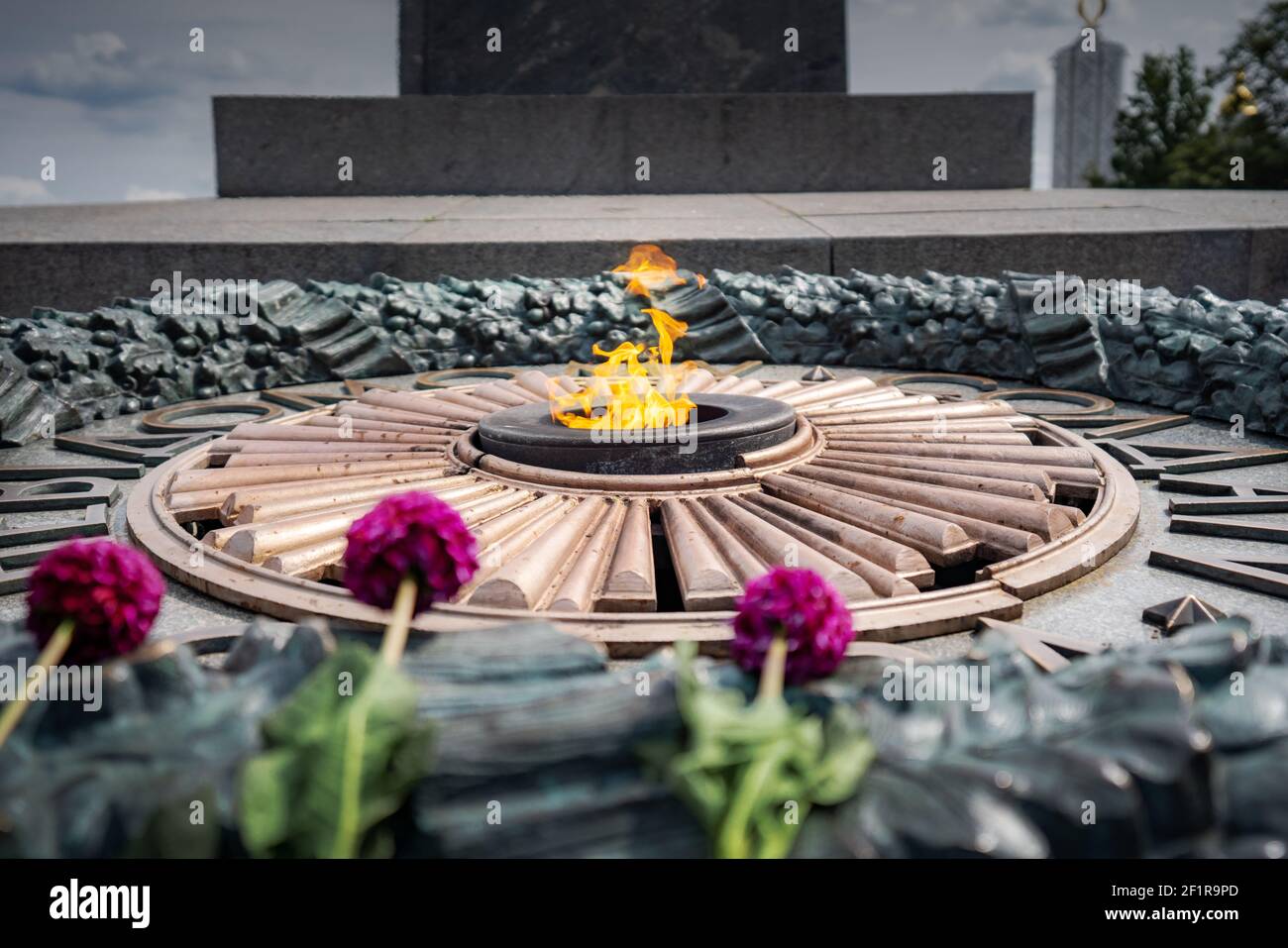 Tomb of the Unknown Soldier at Memorial Park of Eternal Glory - Kiev, Ukraine Stock Photo