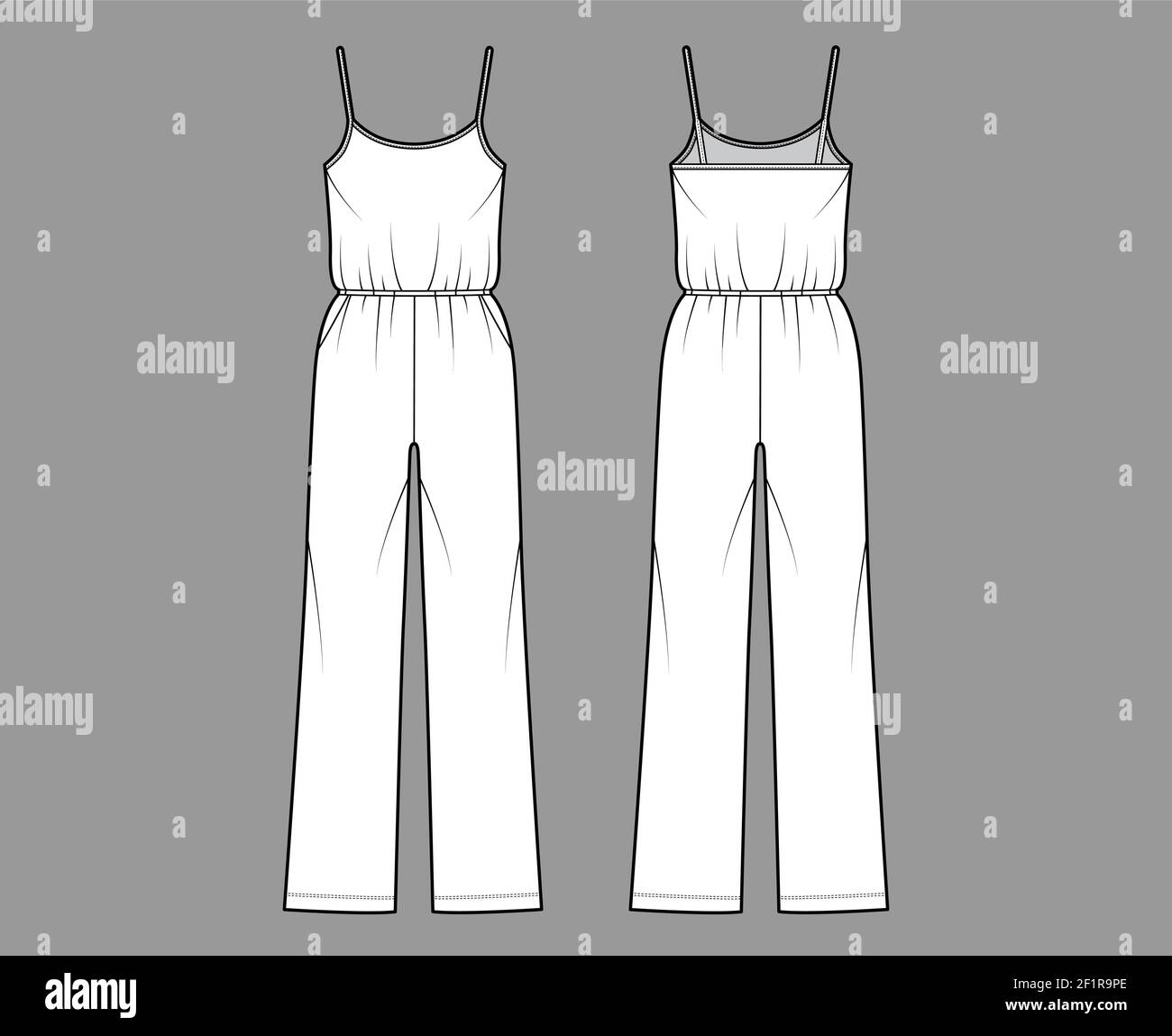 Bell bottom pants technical drawing hi-res stock photography and images ...
