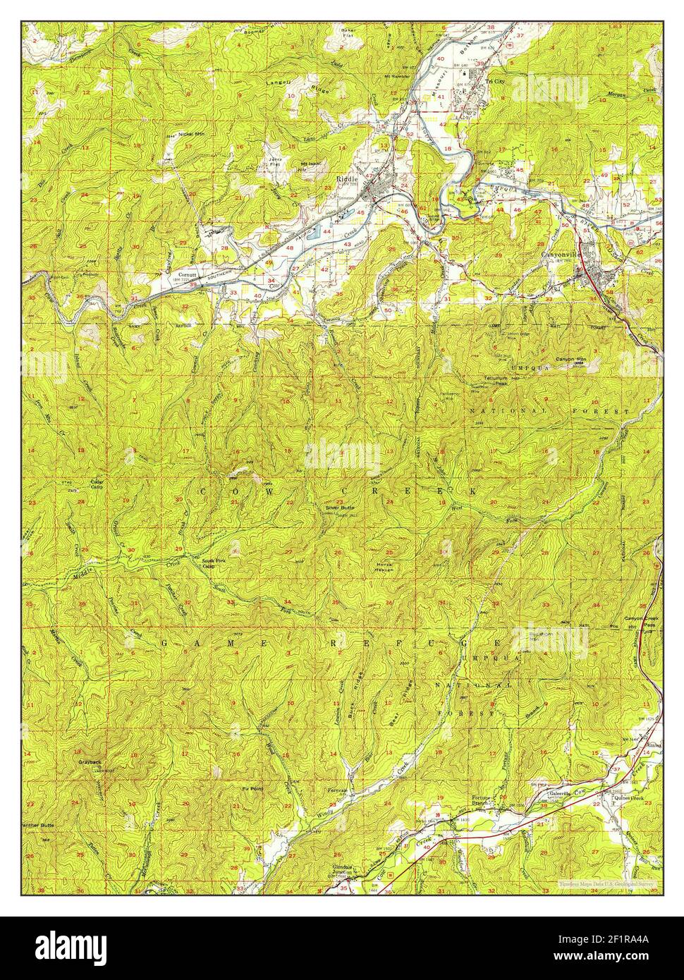 Canyonville map hires stock photography and images Alamy