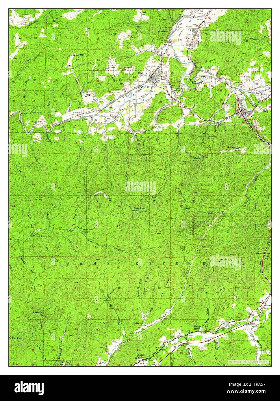 Map of canyonville oregon hires stock photography and images Alamy