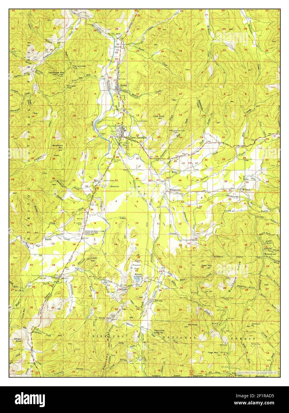 Cave Junction Oregon Map Map Of Cave Junction Oregon Hi-Res Stock Photography And Images - Alamy