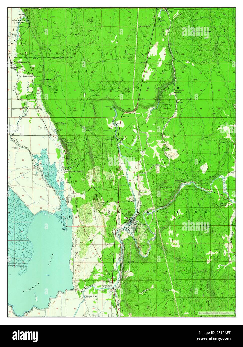 Chiloquin, Oregon, map 1957, 162500, United States of America by