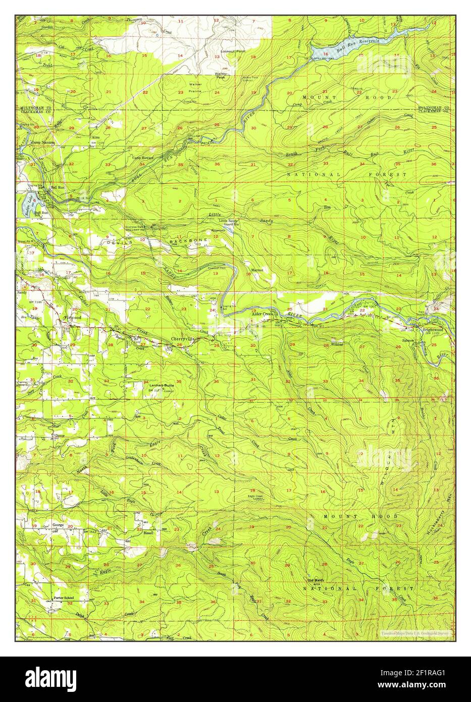 Cherryville, Oregon, map 1955, 1:62500, United States of America by Timeless Maps, data U.S. Geological Survey Stock Photo